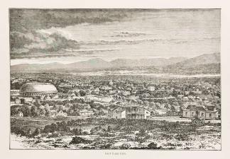 Salt Lake City. - Antique View from 1889