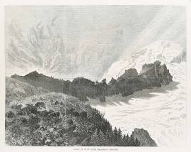 Summit of Mount Baker, Washington Territory. - Antique Print from 1872
