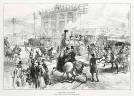 Broad-street, Philadelphia. - Antique Print from 1876