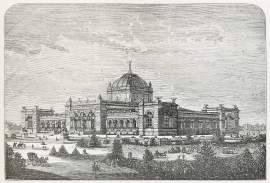 The Forthcoming Centennial Exhibition at Philadelphia in 1876, the Art Gallery. - Antique View from 1875
