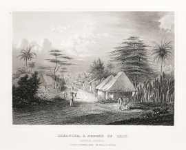 Saragosa, a suburb of Leon. (Central America) - Antique View from 1855