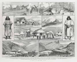 A Visit to Nevada, USA - Antique Print from 1879