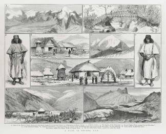A Visit to Nevada, USA - Antique Print from 1879