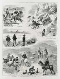 Sketches in the Territories of the United States - Antique Print from 1879