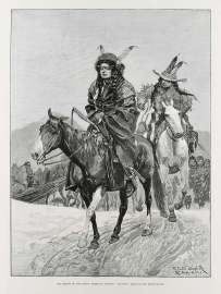 The Rising of the North American Indians, "Braves" leaving the Reservation.