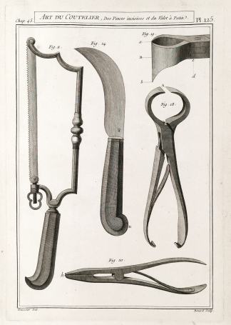 Art du Coutelier, Des Pinces incisives et du Valet a Patin. - Antique Print from 1765