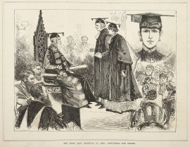 The first lady Bachelor of Arts: Conferring the degree.