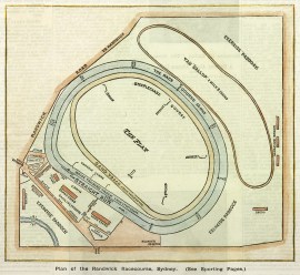 Plan of Randwick Racecourse, Sydney.