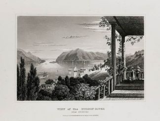 View of the Hudson River. Near Newburg. - Antique View from 1855
