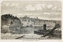 View of St Joe, Missouri, from the Kansas Side. - Antique View from 1861