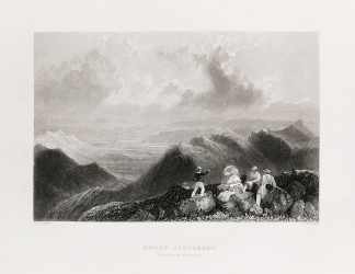 Mount Jefferson, (From Mount Washington) AMERICAS Mount Jefferson, (From Mount Washington) - Antique View from 1845