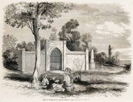 Tomb of Washington, Mount Vernon. - Antique View from 1859