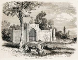 Tomb of Washington, Mount Vernon. - Antique View from 1859