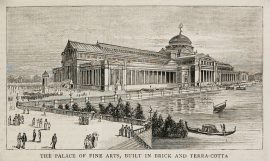 The Palace of fine arts, built in brick and Terra-Cotta