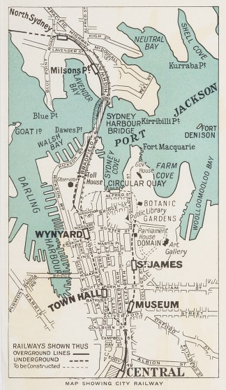 Map Showing City Railway New South Wales