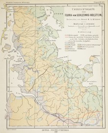 Ubersichtskarte der Flora von Schleswig-Holstein.