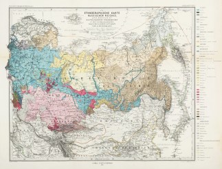Ethnographische Karte Russischen Reiches… Russia