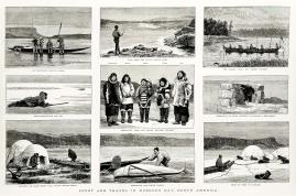 Sport and Travel in Hudson's Bay, North America. - Antique View from 1879