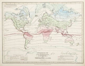 Meteorological Map of the World Showing … Weather