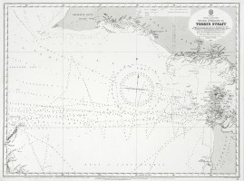 [AUSTRALIA-QLD] Western Approaches to Torres Strait Compiled from the most Recent Surveys in the Hydrographic Office 1881. Queensland