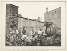 Chinese Smuggling in Melbourne: Scene on the Little-Bourke Street Seizure.