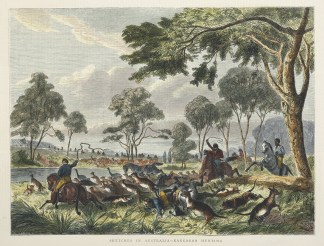 Sketches in Australia-Kangaroo Hunting Australiana (General)