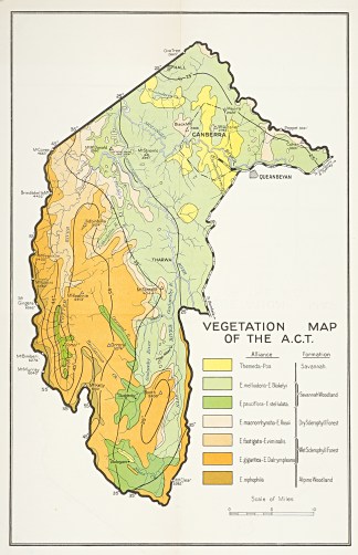 Vegetation Map of the A.C.T. Australian Capital Territory