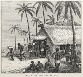 Paying off Labourers at Fiji.