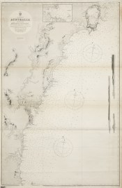 [AUSTRALIA-NSW] Montagu Island to Beecroft Head Surveyed by Captn. F.W.Sidney & Navg.Lieut.J.T.Gowlland R.N. assisted by J.G.Boulton and W.N.Goalen, Navg. Sub Lieut.s and C.George, Navg. Midn. R.N.1868.