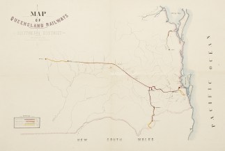Map of Queensland Railways Southern Dist… Queensland