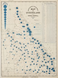 Water-Supply-Department. Map of Queensland showing Annual Rainfall to end of 1895