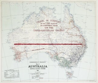 Commonwealth Railways Map of Australia S… Australia (General)