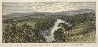 View on the Upper Derwent, as seen from … Tasmania