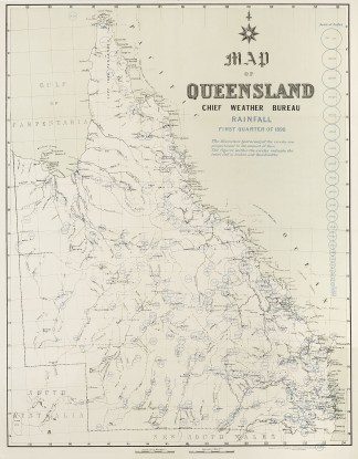Map of Queensland Chief Weather Bureau R… Queensland