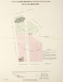 Plan of an Intended Improvement of the Estates of the Scots' Kirk and Sir John Jamison in Sydney.