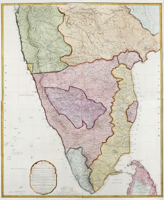 A map of the peninsula of India from the… MAPS & GLOBES