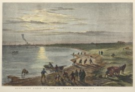 Moonlight Scene on the St. Kilda Beach-Chinese Fishing.