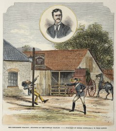 The Bendemeer Tragedy. – Shooting of the Ruffian Cranley. – Portrait of Senior Constable J.W. Webb Bowen. PRINTS & PHOTOGRAPHS The Bendemeer Tragedy. - Shooting of the Ruffian Cranley. - Portrait of Senior Constable J.W. Webb Bowen.
