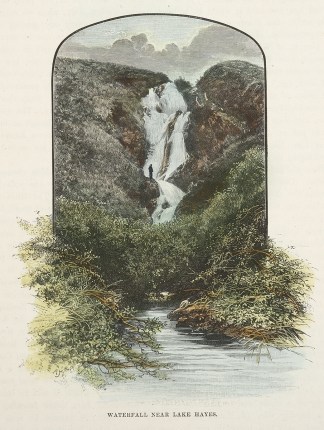 Waterfall Near Lake Hayes. NEW ZEALAND