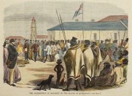 The Distribution of Blankets to the Blacks of Queensland.