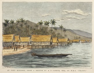 At Port Moresby, from a Sketch by A.S. C… PACIFIC