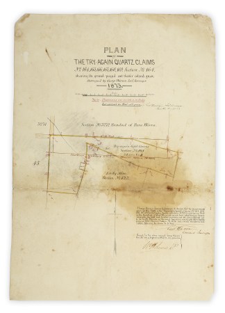Plan of the Try-Again Quartz Claims Nos.… South Australia