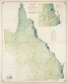 Average Rainfall Map and Ishoyets of Queensland, Division No 3, Section 5