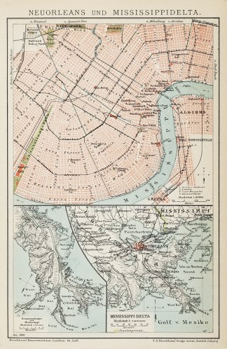 Neuorleans und Mississippedelta. Town Plans