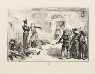 Mark Antony Saving the Life Voltigeur. SATIRICAL & COMICAL