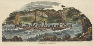 New Zealand War Canoe. NEW ZEALAND