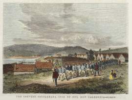 The Convict Settlement, Isle of Nou, New Caledonia. sic