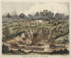 Marble Lime Works, at Marulan. NSW - Country Marble Lime Works, at Marulan.