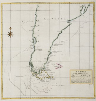 A chart of the Southern Part of South Am… South America