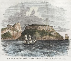 Cape Pillar, Tasman's Island, at the Entrance to Storm Bay, Van Diemen's Land.